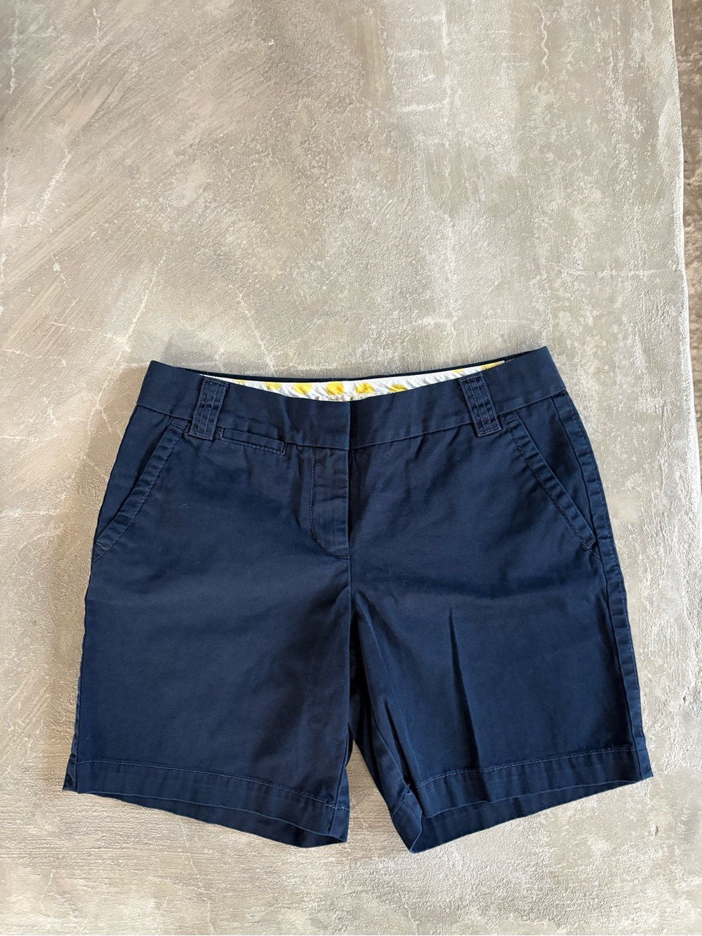 J. Crew Navy Cotton Blend Bermuda Shorts